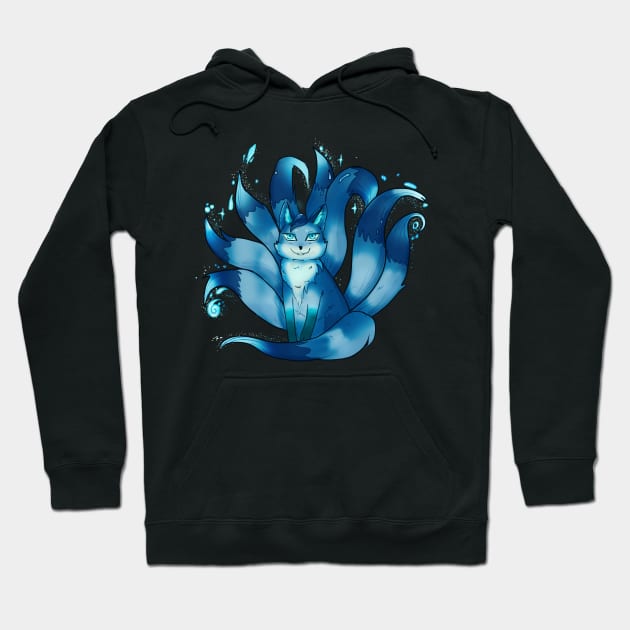 Ocean kitsune Hoodie by Angeldrawzs